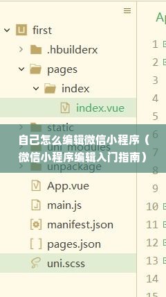 自己怎么编辑微信小程序（微信小程序编辑入门指南）