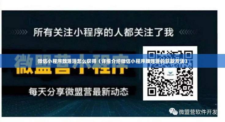 微信小程序魏瑶瑶怎么获得（详细介绍微信小程序魏瑶瑶的获取方法）