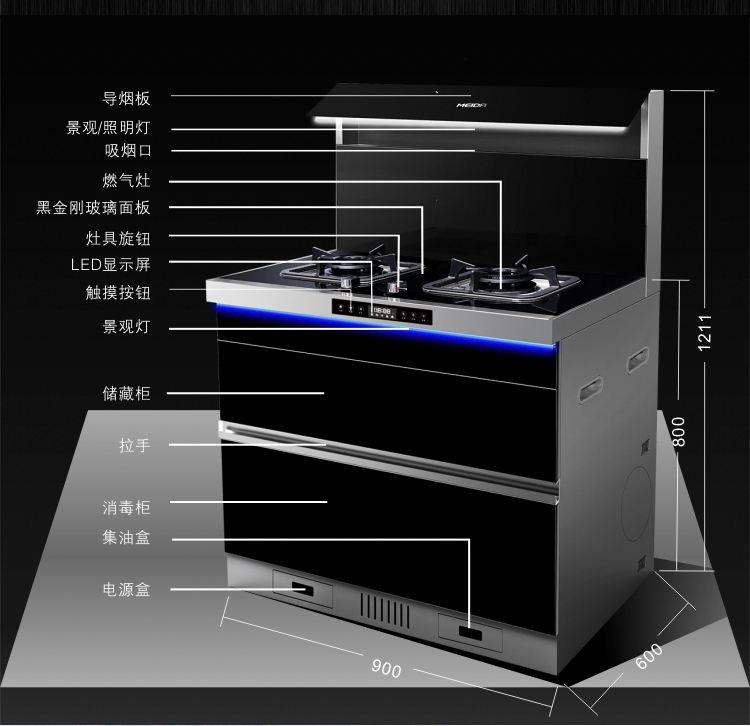 集成灶尺寸价格及图片 集成灶图片和价格是多少