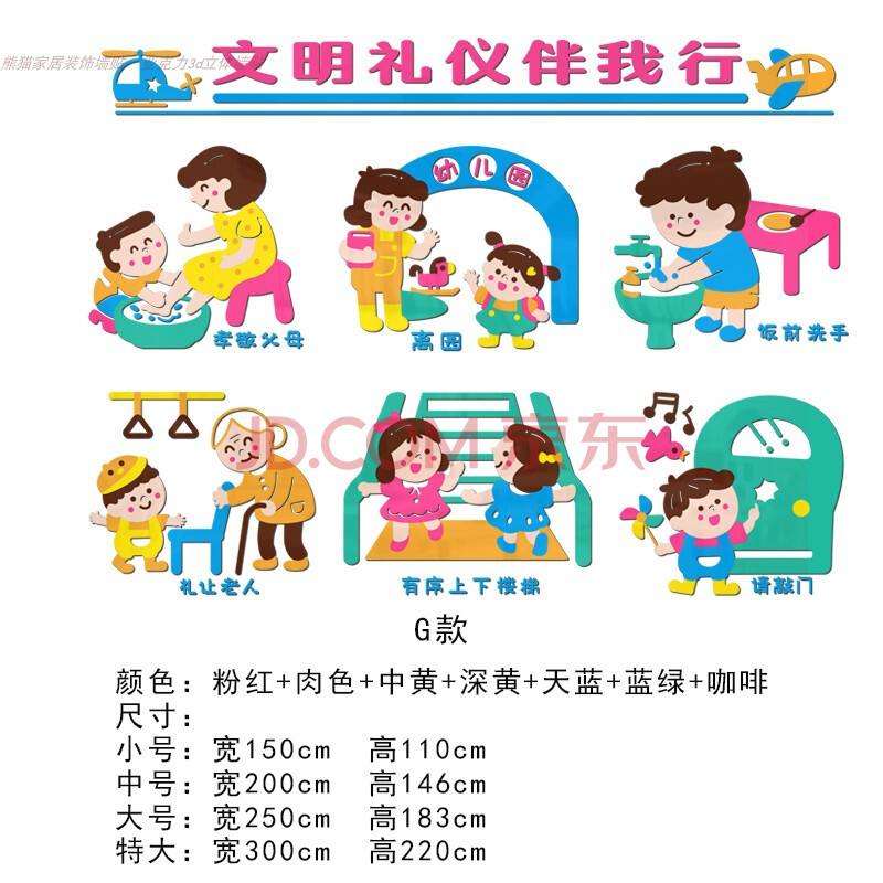 幼儿园礼仪图片 幼儿园礼仪图片墙面