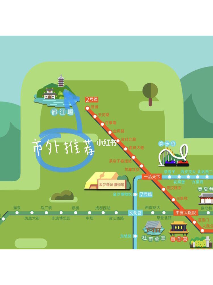 成都的旅游景点路线图 成都旅游必去十大景点线路图