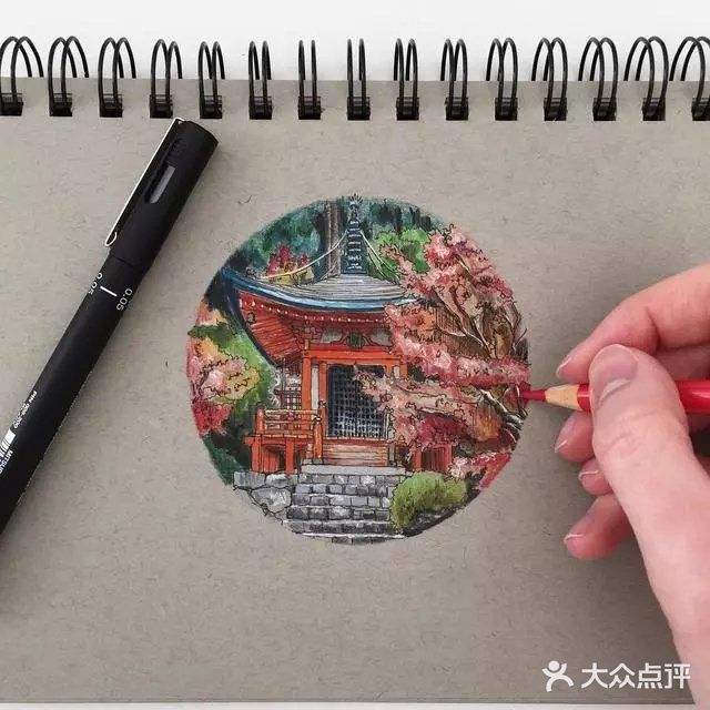 校园风景彩铅画 校园风景彩铅画视频