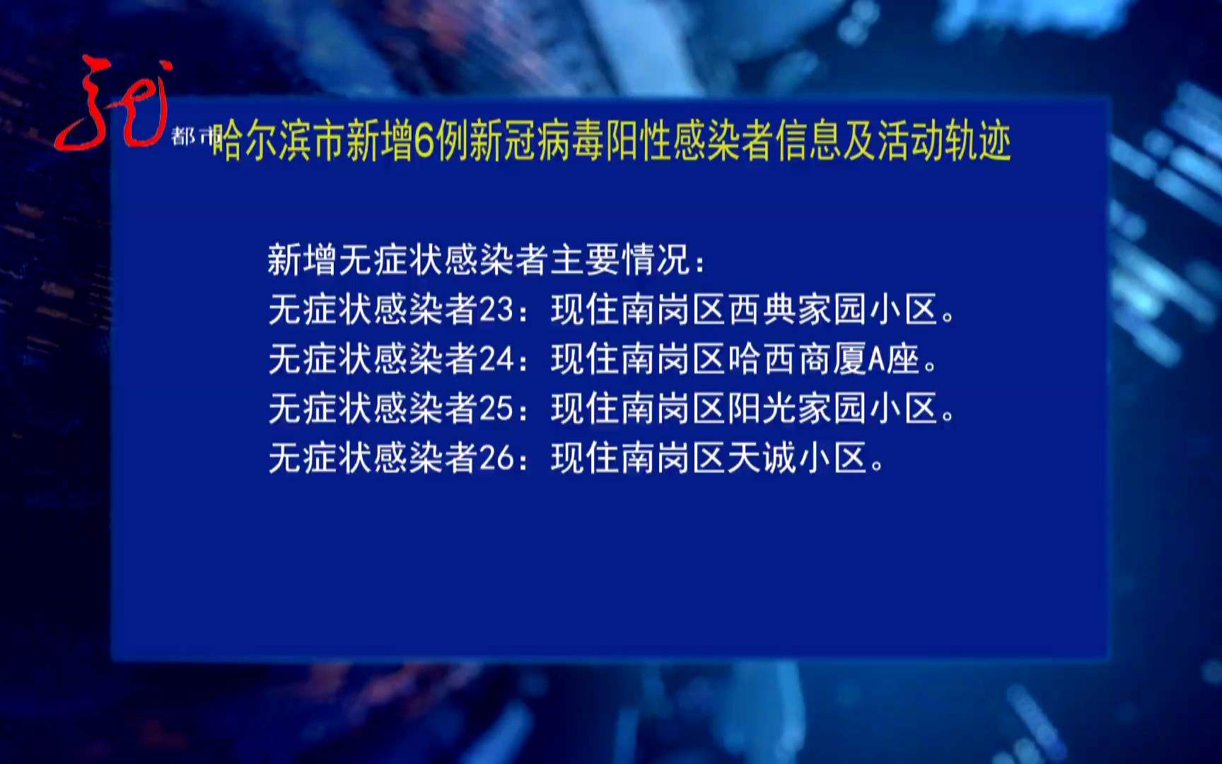 哈尔滨新增新冠病毒情况 哈尔滨新增新冠病毒情况最新