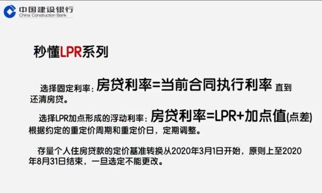 建行的lpr怎么调整 建行lpr怎么改成固定