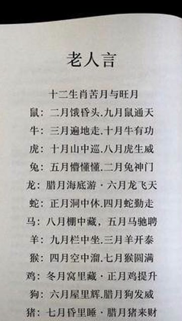 十二生肖旺月表图解 十二生肖的旺生肖是什么