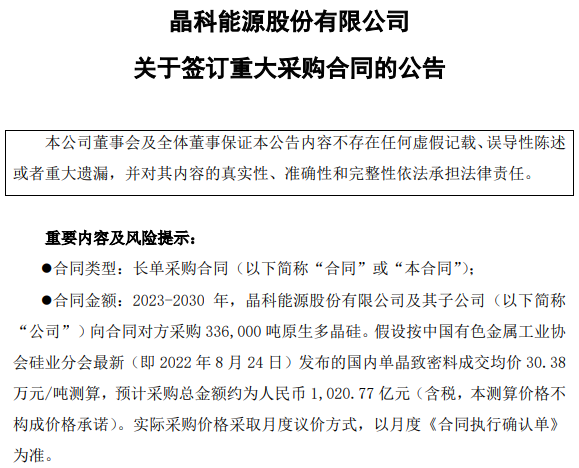 1020亿超级大单！光伏龙头将采购33.6万吨多晶硅，影响多大？3家公司齐发中报，这项数据全球第一