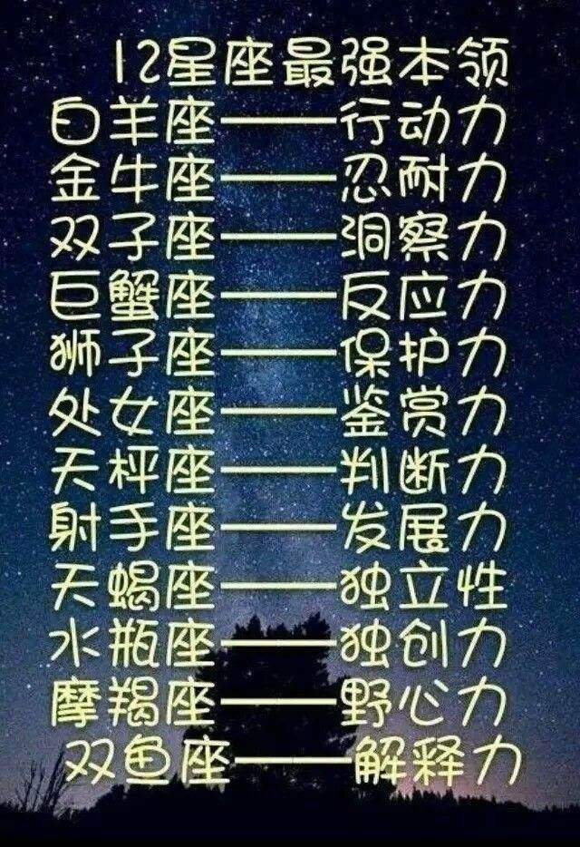 星座查询性格分析(12星座性格分析表)