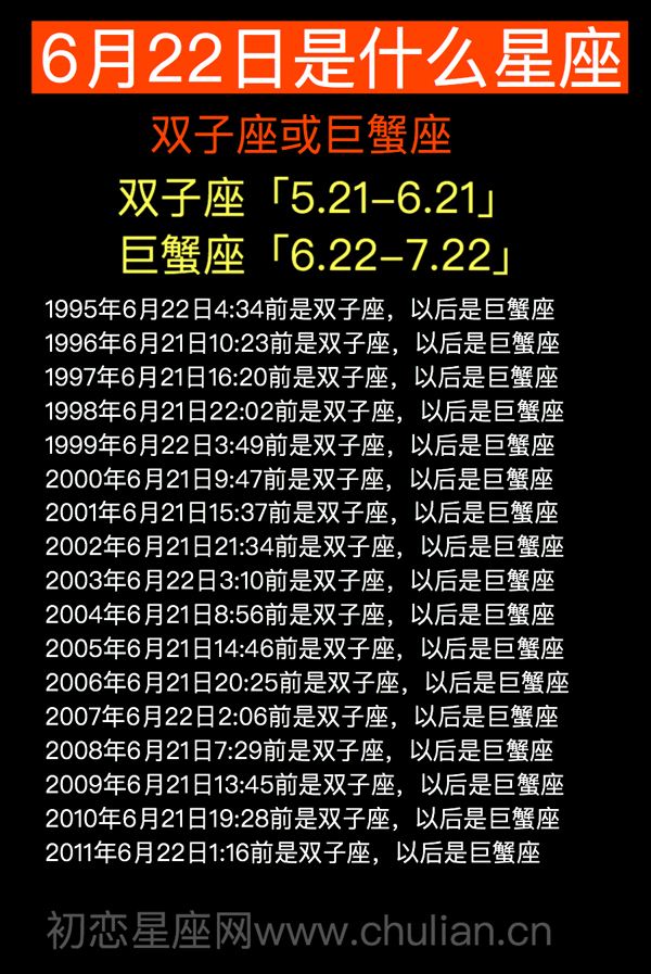 6月份出生的人是什么星座(6月份出生是啥星座)