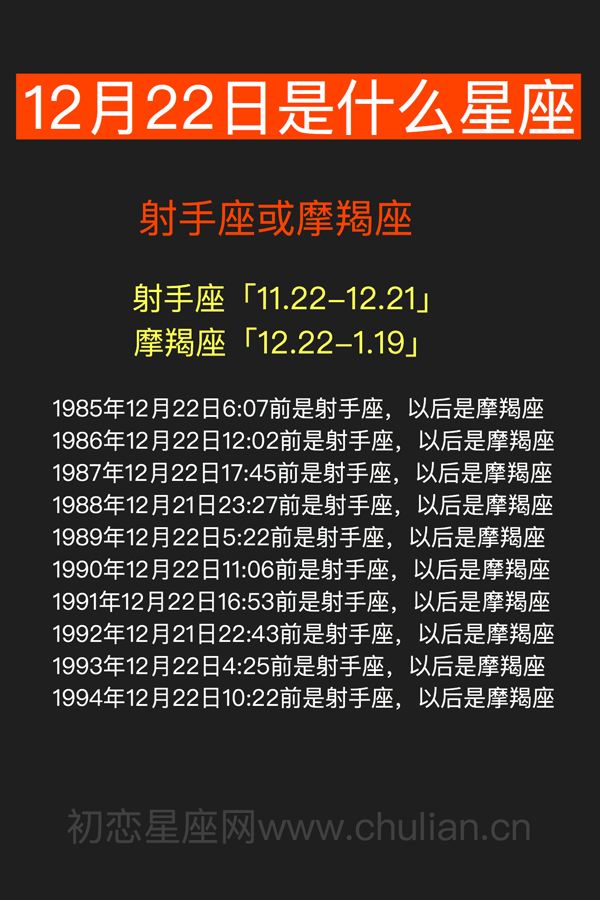 12月22日什么星座(95年12月22日什么星座)