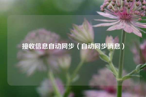 接收信息自动同步（自动同步消息）