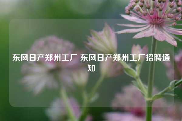 东风日产郑州工厂 东风日产郑州工厂招聘通知